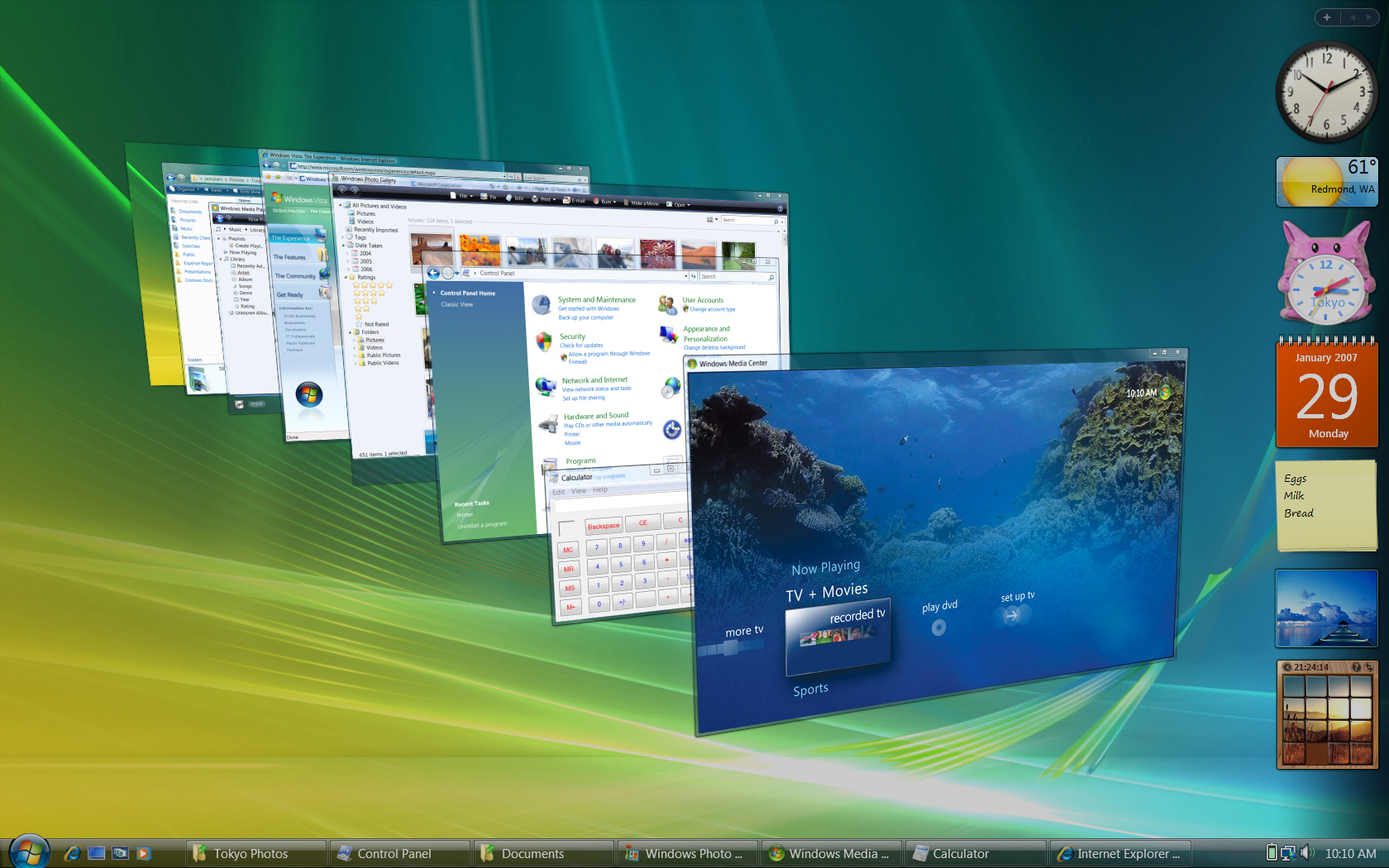 Windows Vista - рабочий стол