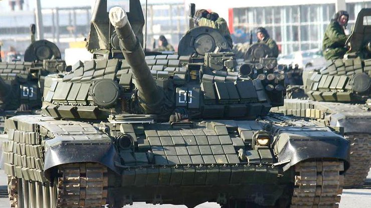 Боевики на танках Т-64Б