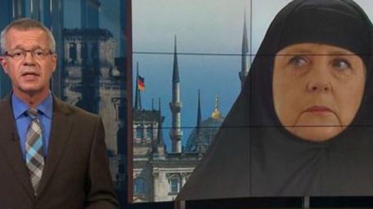 Немецкое телевидение показало канцлера в хиджабе (ARD)