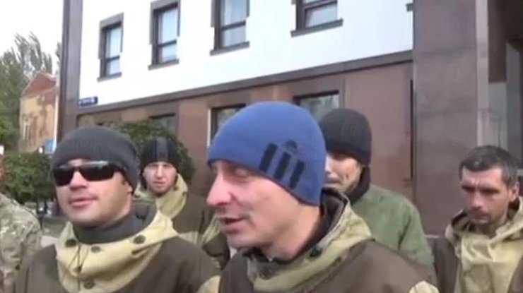 Бунт в центре Донецка. Кадр из видео