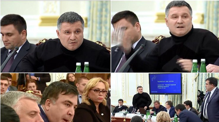 Аваков и Саакашвили устроили баттл на заседании рады реформ