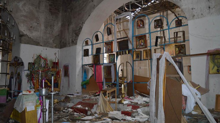 Террористы разбили каменную православную церковь