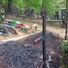 Пожар на кладбище Ужгорода сжег кресты на могилах военных (фото)
