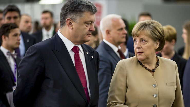 Порошенко и Меркель в Риге