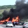 В Запорожской области при ДТП водитель сгорел в кабине