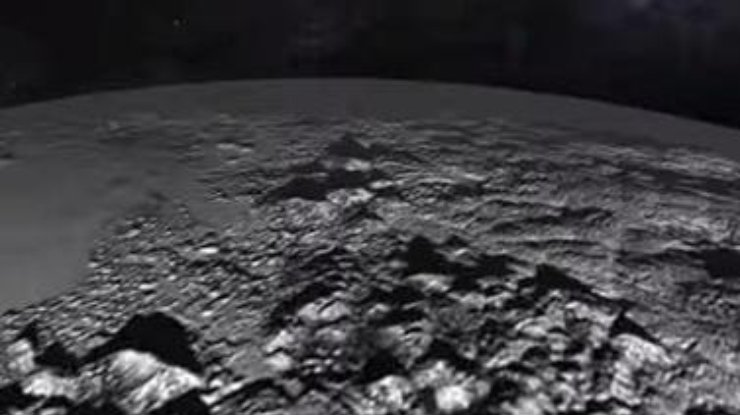 Поверхность Плутона. Кадр из видео