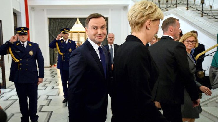 Президент Польши Анджей Дуда с женой