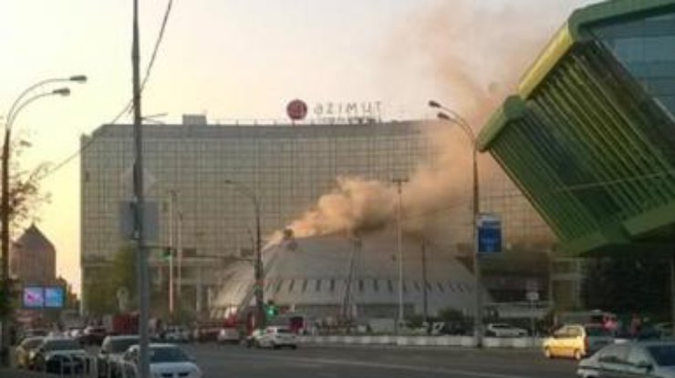 Пожар гостиницы в Москве