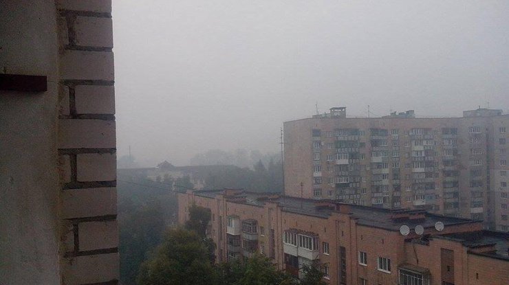 Житомир в дыму. Фото: Владимир Лепеса