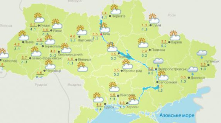 В Киеве будет облачно, но сухо.