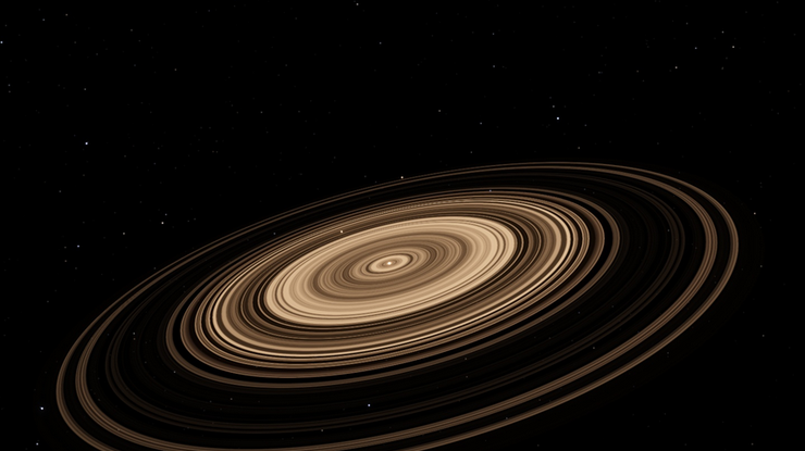 Загадочные кольца далекой планеты. Фото imgur