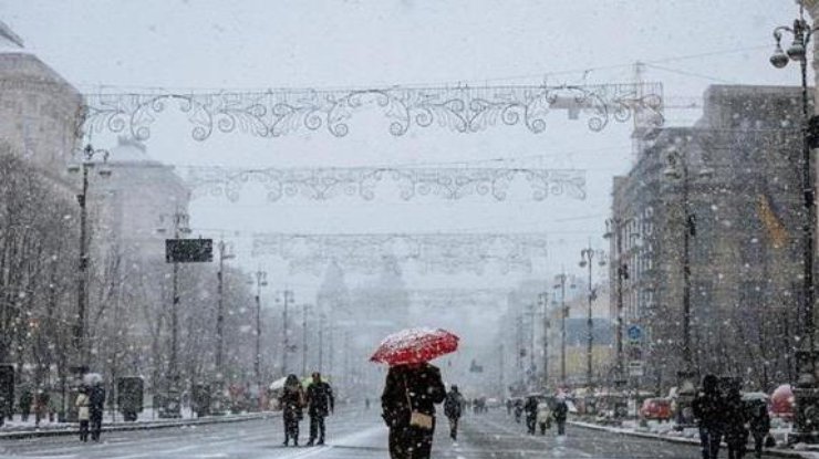 Завтра в Украине ожидается снег с дождем