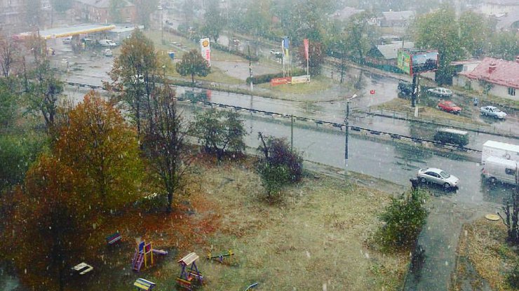 По всей Украине выпал первый снег. Фото: zhzh.info