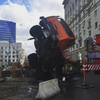 В Москве рухнул строительный кран (фото)