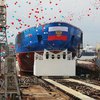 В России спустили на воду самый мощный в мире ледокол (фото)