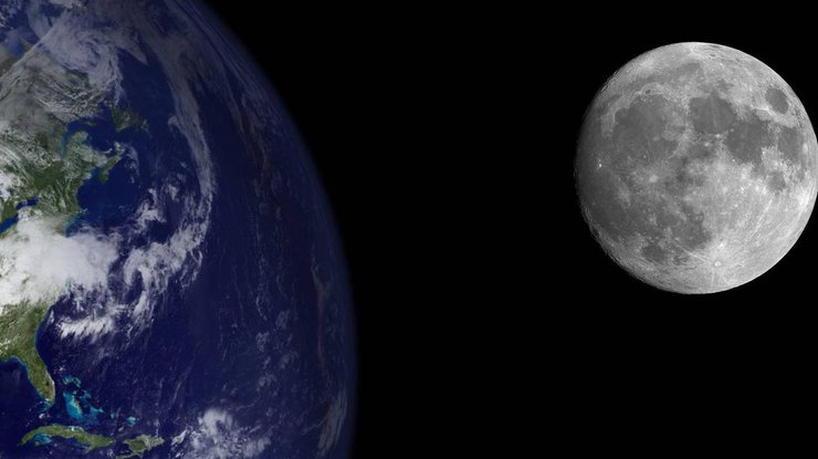 NASA опубликовало совместную фотографию Луны и Земли
