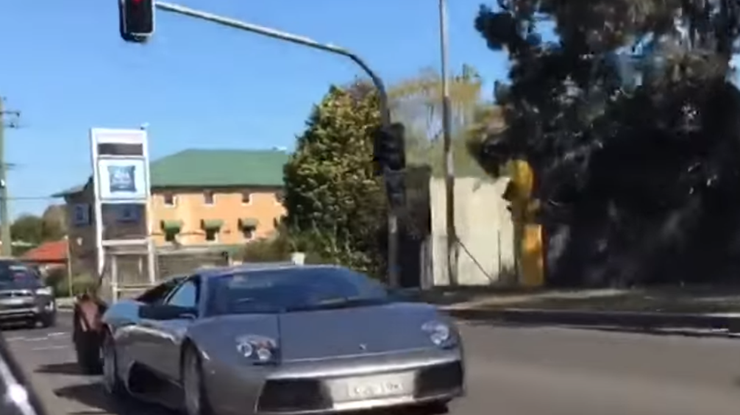 Везущий коз Lamborghini стал хитом сети. Фото: кадр из видео