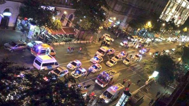 В центре Будапешта прогремел мощный взрыв