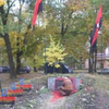 В Харькове облили красной краской памятник УПА (фото)