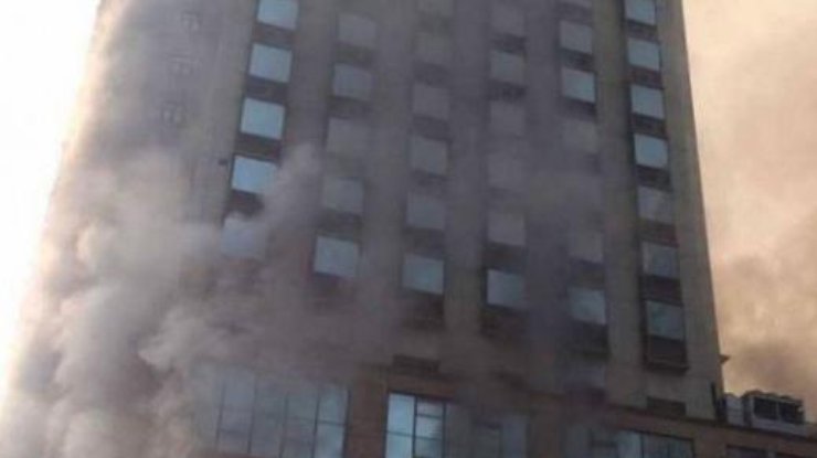 Пожар в китайском отеле
