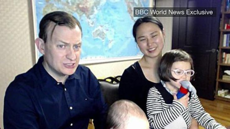 Пародия на прерванное детьми интервью BBC "взорвала" сеть 