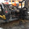 В Киевской области на ходу загорелся автомобиль с пассажирами (фото)