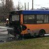 В Полтаве на остановке автобус сгорел дотла (фото) 
