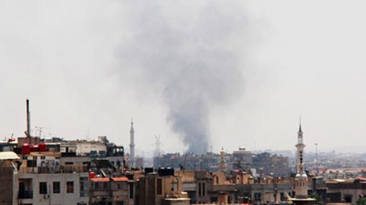 В Дамаске взорвали оружейный склад (видео)
