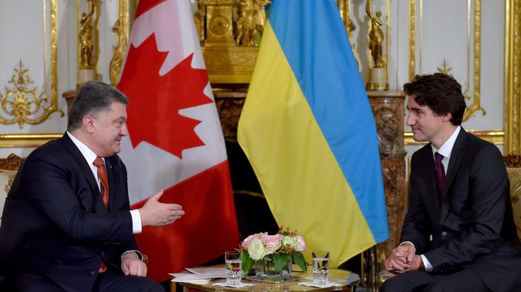 Президент Украины Петр Порошенко и премьер Канады Трюдо