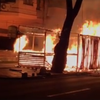В Днепре вспыхнул пожар в пиццерии, где работают ветераны АТО (видео) 