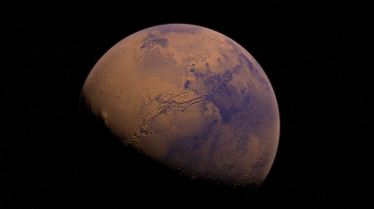 NASA показало снежные дюны Марса 