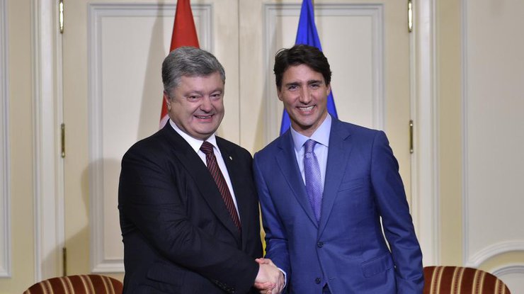 Президент Украины Петр Порошенко и премьер-министр Канады Джастин Трюдо