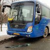 В Москве загорелся автобус со школьниками (видео)