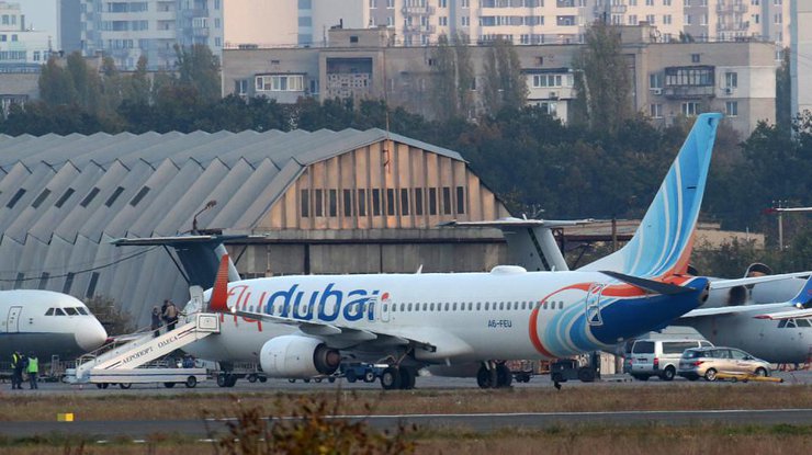 Задымление самолета в Одессе 