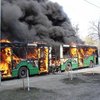 В Харькове троллейбус с пассажирами загорелся на ходу (видео)