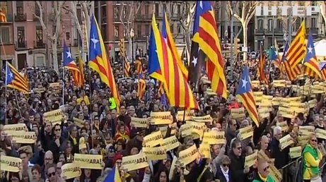 В Испании прошли митинги сторонников независимости Каталонии