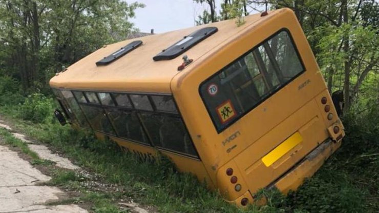Автобус перевозил 15 детей.