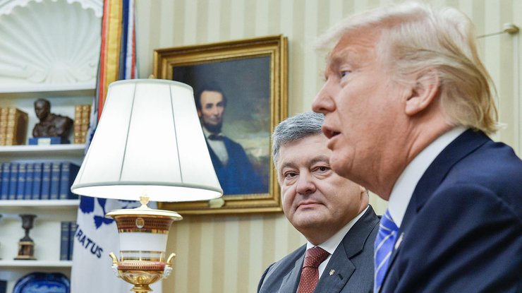 Президент Украины Петр Порошенко и президент США Дональд Трамп 