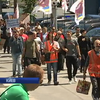 Железнодорожники Украины протестовали в центре Киева