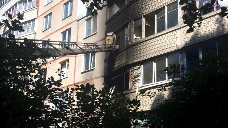 Пожар в харьковской квартире 