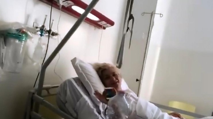 Наталья Елина получила переломы позвоночника и ноги. Кадр из видео Евгения Бабина