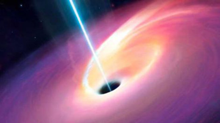 Излучение черной дыры на большом расстоянии для людей неопасно. Иллюстрация Mark A. Garlick