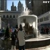 Морози скували фонтан на Мангеттені (відео)
