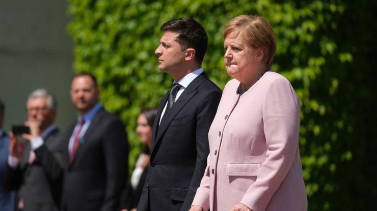 Фото: Ангела Меркель и Владимир Зеленский / Getty