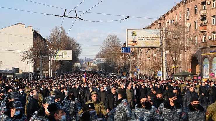 Протесты в Ереване / Фото: twitter com CivilNetTV