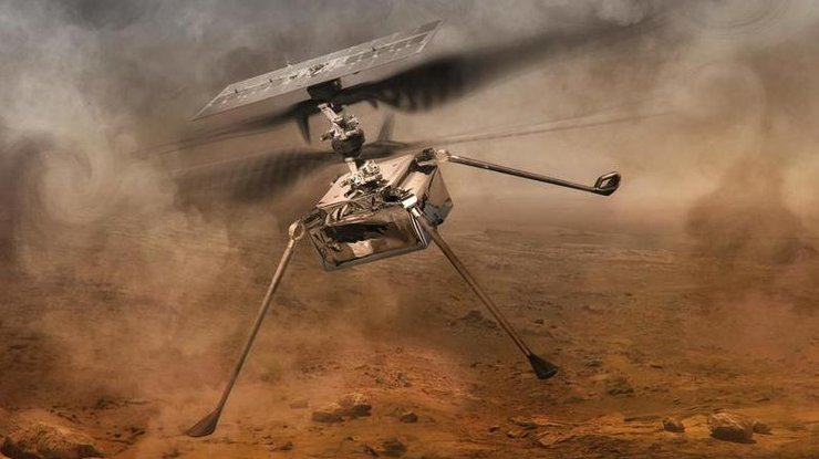 Вертолет Ingenuity на Марсе 