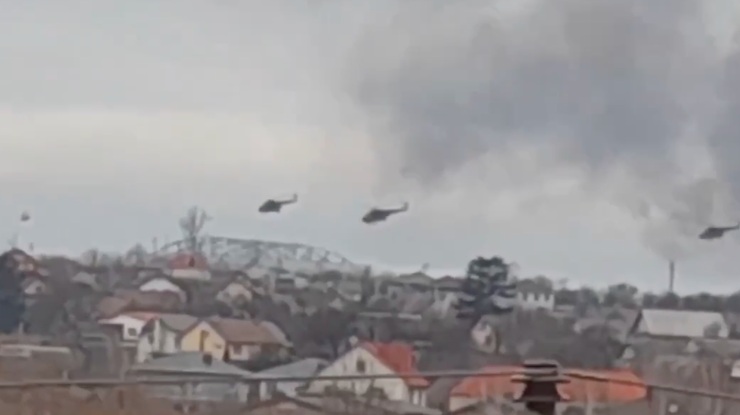Фото: вертолеты под Киевом 