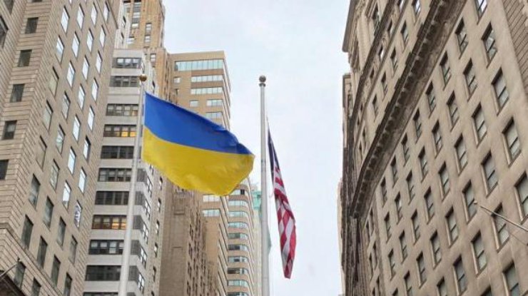 Флаг Украины в Нью-Йорке / Фото: ukrinform.ua