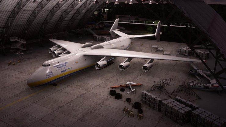 "Мрія" у своєму рідному ангарі у модифікації UKKM Antonov-2 (Hostomel) International Airport
