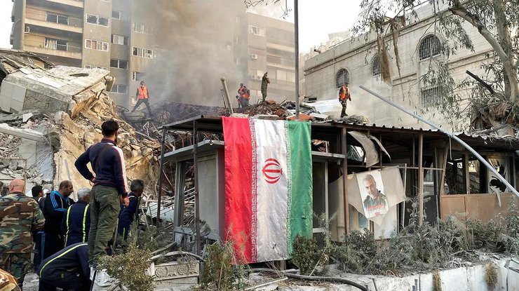 Руїни консульства Ірану в Дамаску